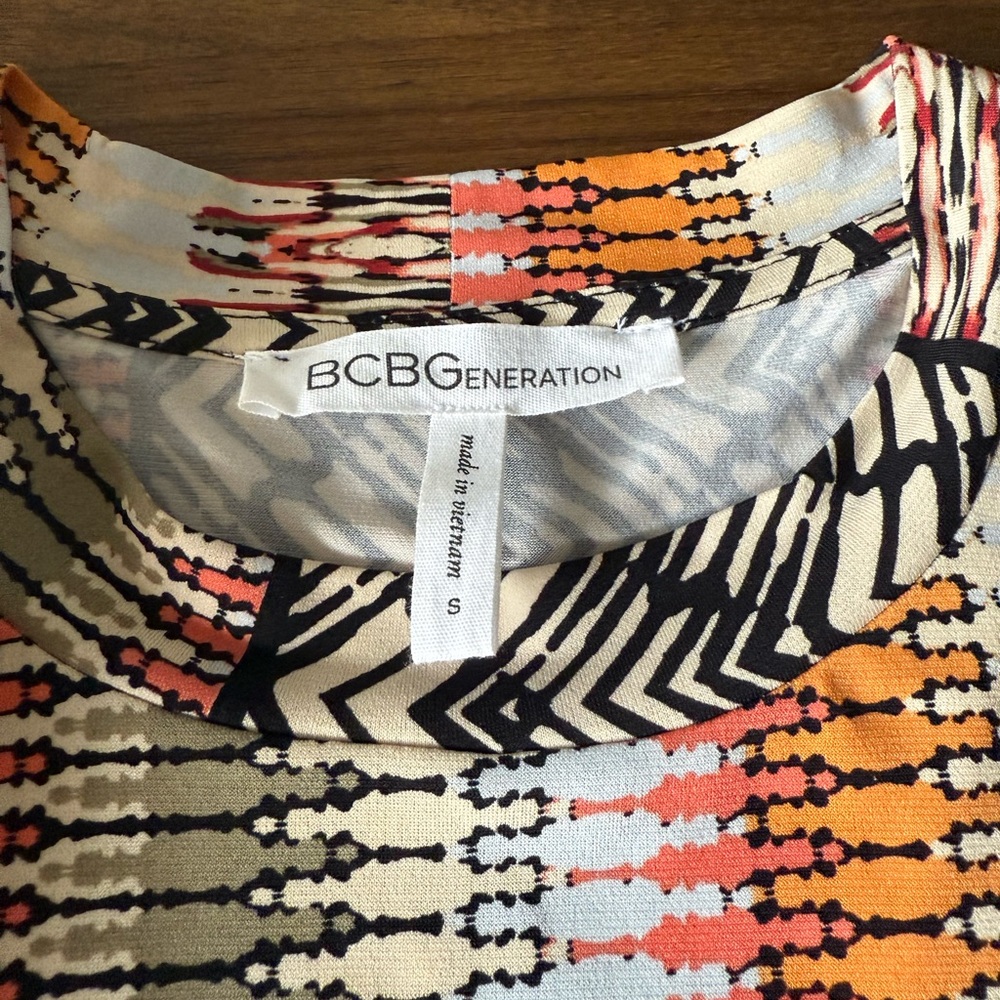 Bcbgeneration Patterned A Line Dress Printed Shor… - image 3